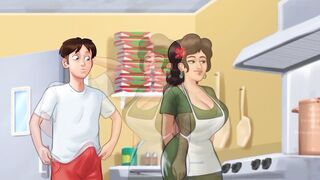 Stepmom Asks Me To Her While She Makes Breakfast For Her Husband And See How I Her - Summertime Saga