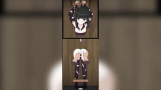 Bad girl was taught a lesson Hentai X ray