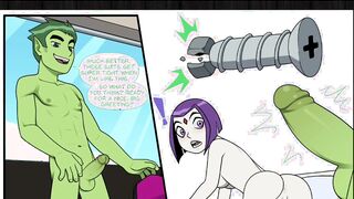 Teen Titans - Emotional Illness Pt. # 2 Raven fucks beast to heal