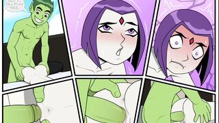 Teen Titans - Emotional Illness Pt. # 2 Raven fucks beast to heal