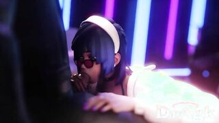 Genshin Impact's Yelan and Xinqiu continue their Girls Night Out with a pair of studs - Oral Sex Spanking Trap Thicc Hug