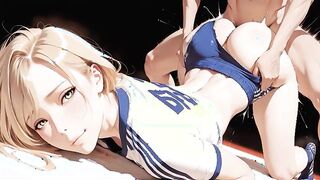 Simulation Love – Mundial de Fútbol Creampie: Busty Blonde Soccer Player Sucking Hard After the Match